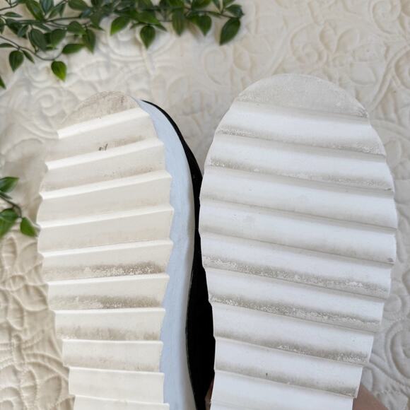 Anthropologie Maeve Puffy Platform Black Slippers Sz L - Picture 6 of 10